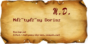 Mátyásy Dorisz névjegykártya